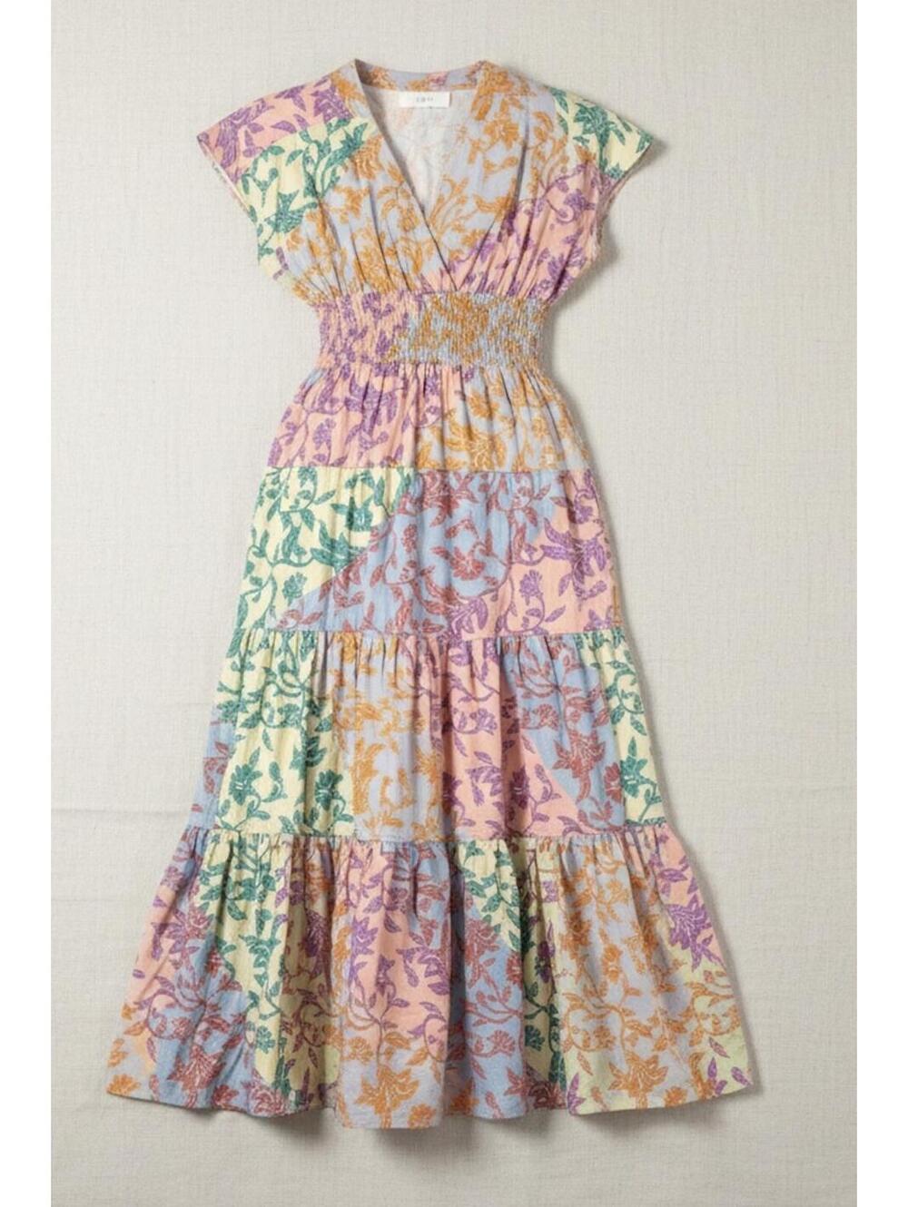 Derek Lam 10 Crosby Fatima A-Line Dress Multi-Color Floral Size 14